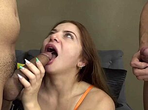 Blonde Green-Eyed Friend Teases With Her Tight Ass