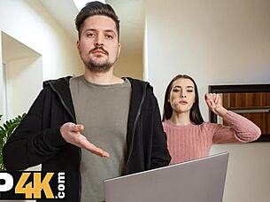 Hunt4k: Pierced Hungarian slut ditches boyfriend for stranger's shaved pussy fuck.