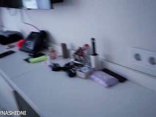 I hire sexy cleaning lady for cash blowjob cum