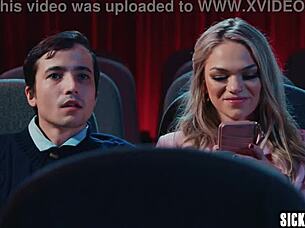 cinema teen athena faris rides boyfriend's cock moaning wildly