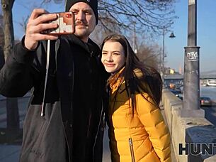 Hunt4k: Pierced Hungarian slut ditches boyfriend for stranger's shaved pussy fuck.