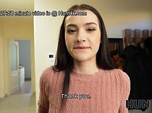 Hunt4k: Pierced Hungarian slut ditches boyfriend for stranger's shaved pussy fuck.