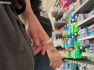 wifeyy teases hubby with risky public outdoor play dare you watch