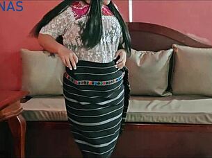 Bold creampie explodes deep in Latina prostitute's big ass as she bounces wildly in ripped clothes hotel frenzy