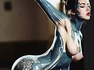 Tattooed skin ignites passionate couple desires deeply
