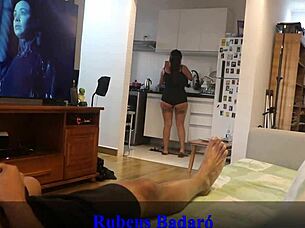 caught stroking now pounding ass in kitchen heat