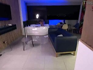 Pro photographer rails hot 18yo model in jacuzzi pre-shoot