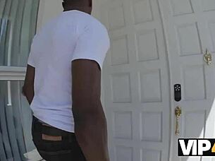 italian girlfriend cheats riding black repairman cock