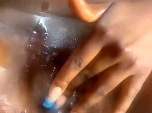 Sheer-clad teen pussy drips creampie from cucumber fuck