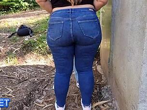 gordibuena's huge ass railed in forest doggy?