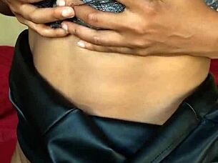 Curvy Ebony MILF Vibrates Wet Pussy Then Pees