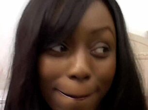 sexy ebony beauty's big natural tits bounce wild