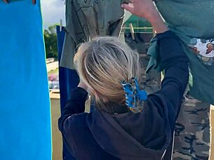 oops neighbour blowjob turns laundry cum mouthful fuck