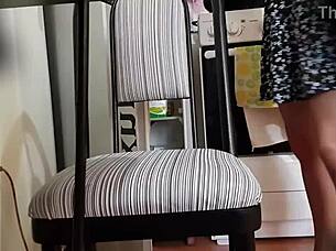 Upskirt sexy miniskirt babe sensual tease