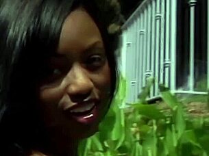 sexy ebony beauty's big natural tits bounce wild