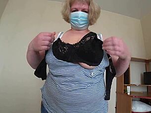 girlfriend's milf friend straps on for big butt doggystyle