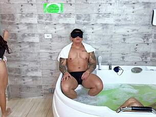 hey, watch hubby cheat fucking hot wife while she relaxes nearby?