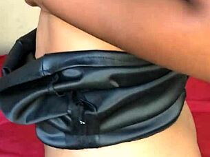 Curvy Ebony MILF Vibrates Wet Pussy Then Pees