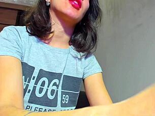 Brunette binds huge natural tits in bondage