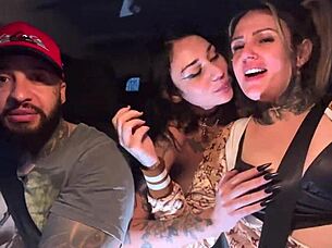 Skinny 18+ passenger licks small tits cums in car