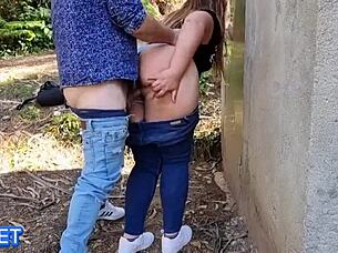 gordibuena's huge ass railed in forest doggy?