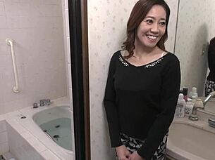 beautiful japanese housewife intense creampie sex