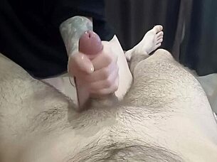 oiled masseuse milks my throbbing cock with expert handjob strokes