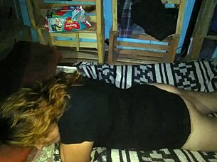 Latina Milf Massaged Peed Dressed for Intense Sex