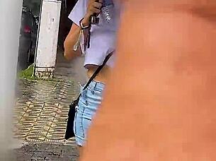 flashing wet tiny white crop top brazilian carnival party crazy