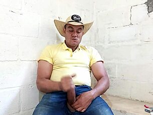 Yuri Gaucho's muscular brazilian beast erupts thick cock cum explosion