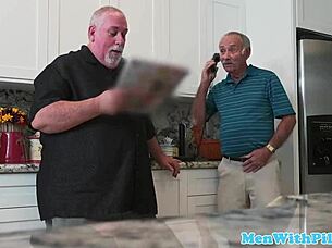 pierced teen sucks geriatric cock with sloppy pleasure