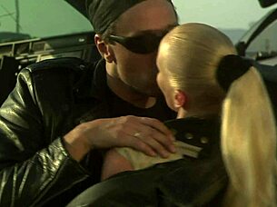 Blonde MILF FUCKED hard in car backseat