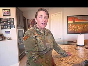 Horny military milf Lola Maverick craves assfucking home from deployment in uniform