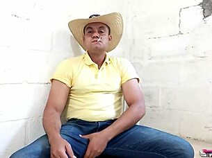 Yuri Gaucho's muscular brazilian beast erupts thick cock cum explosion