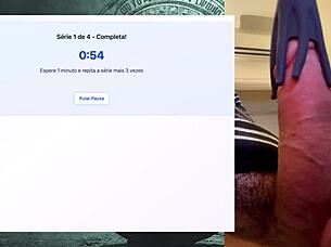 powerful 19cm cock endures endless workout tease!