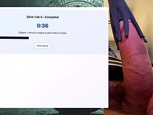 powerful 19cm cock endures endless workout tease!