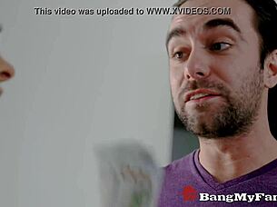 Pervy stepson busts gold digger stepmom Sara St Clair for raw fuck silence