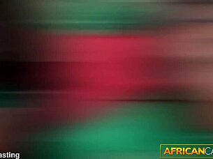 real ebony amateur deepthroats huge cock bent over for rough interracial