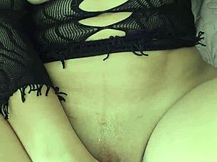 latina milf massages big tits while riding dildo craving creampie milk