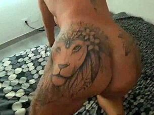 muscular milf's big ass gets wildly anal creampied then mouth swallow