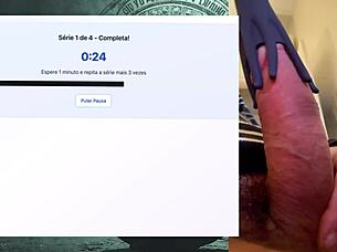 powerful 19cm cock endures endless workout tease!