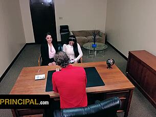 vice principal caught now her ass pussy pay the price in threesome