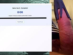 powerful 19cm cock endures endless workout tease!