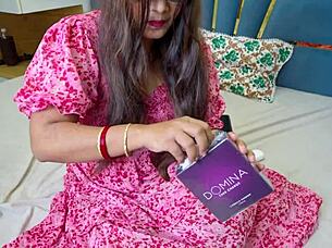 Beautiful housewife orders condoms then fucks delivery boy passionately