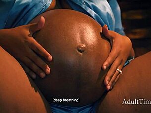 Pregnant Ebony's Huge Tits Bounce as Nathan Bronson Rails Her with BWC Interracially