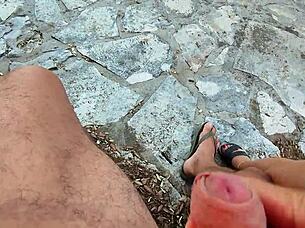 teacher, your cock flash got us caught—now blowjob nude beach cum in mouth?