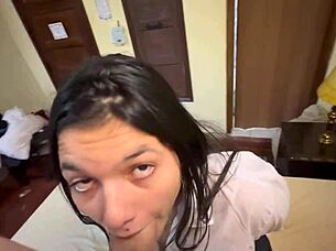 Latina Used Wildly for Tasty Wet Cock Ride