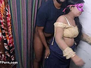 married indian couple's intimate homemade passion