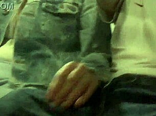 Bus slut grabs my cock and strokes it publicly