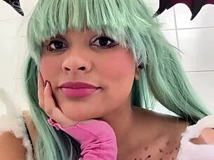 gassy bbw latina farts loud in public cosplay con toilet